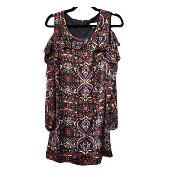 Xhilaration | Cold Shoulder Floral Boho dress - Picture 1 of 6